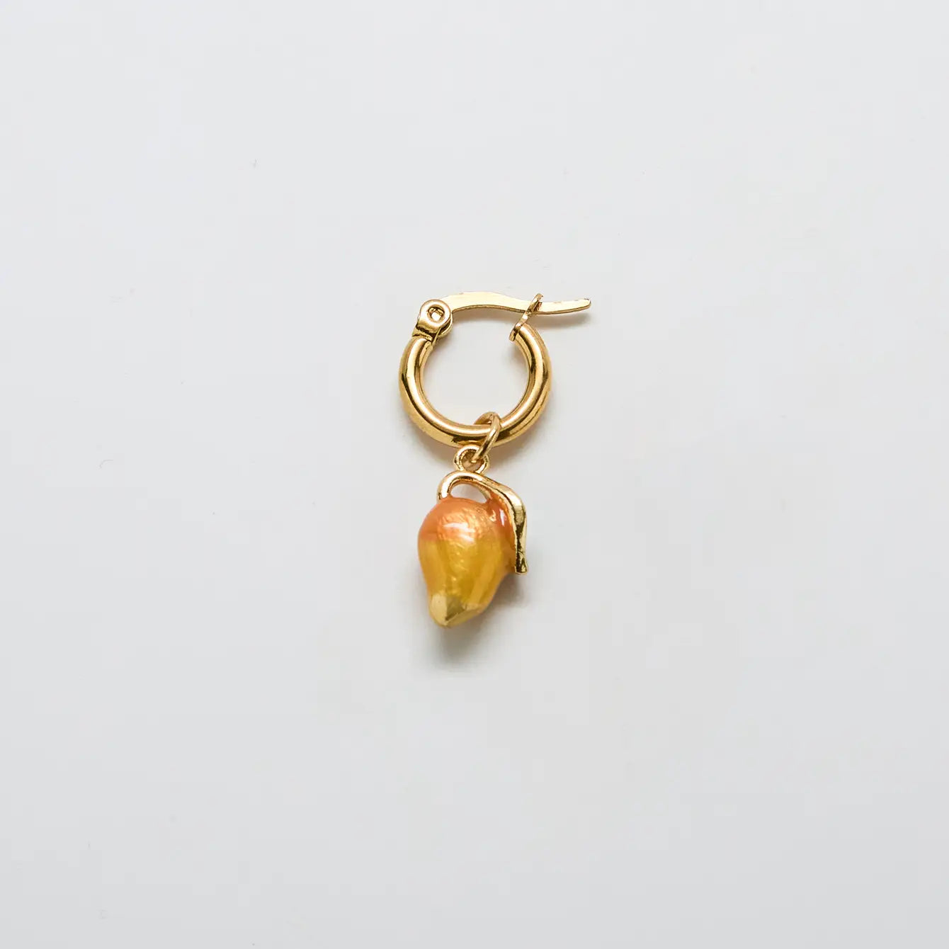 Gold Mango Huggie Hoops