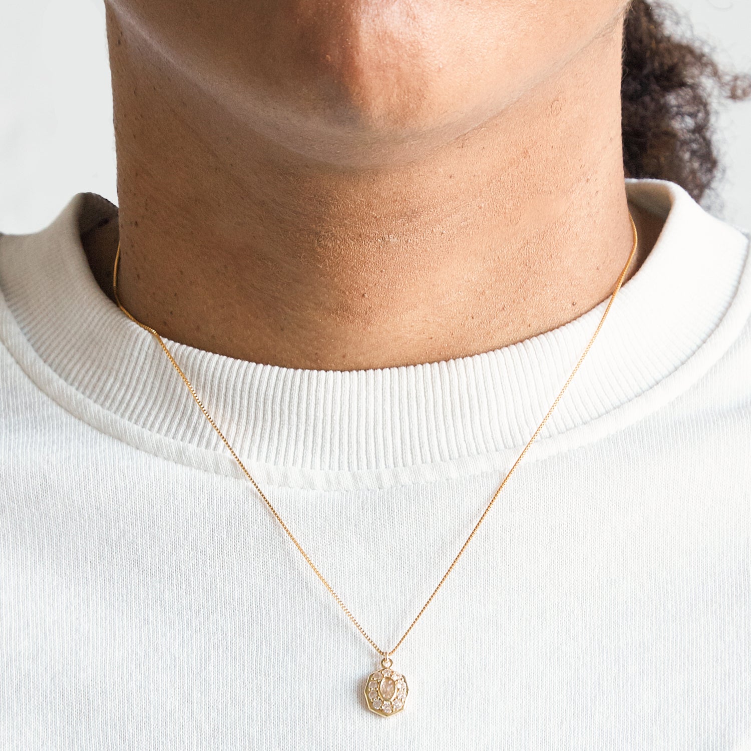 Gold 'Crown Jewel' Dainty Necklace