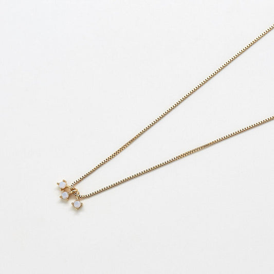 Dainty Opal Cluster Charm Necklace Admiral Row