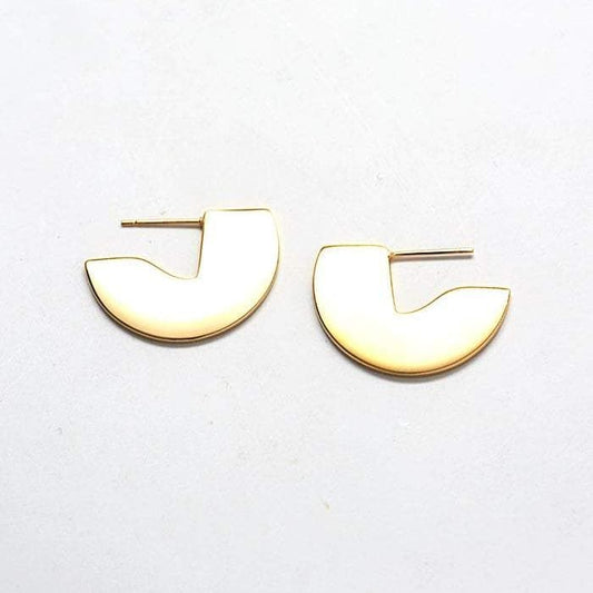 Geometric Mini Semi-Circle Stud Earrings - Admiral Row