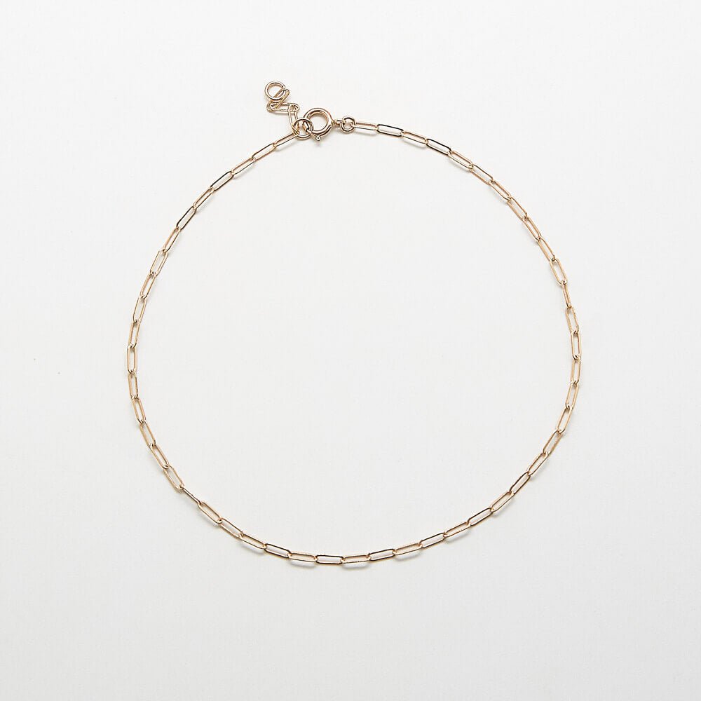 Gold Chain Link Anklet - Admiral Row