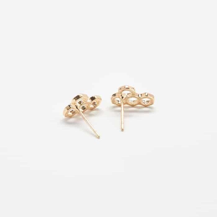 Gold Honeycomb Stud Earrings - Best Seller - Admiral Row