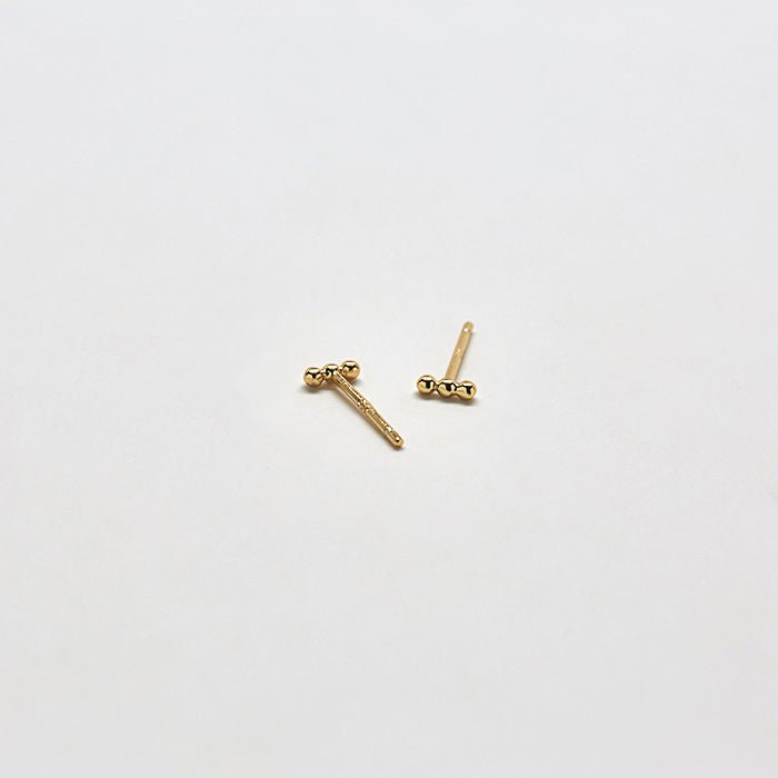 Gold Mini Bead Bar Earrings - Admiral Row