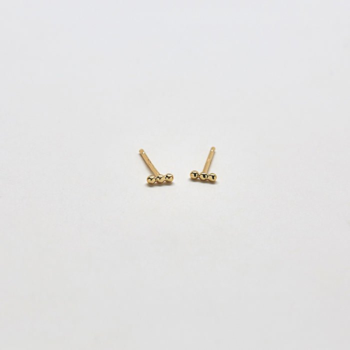 Gold Mini Bead Bar Earrings - Admiral Row