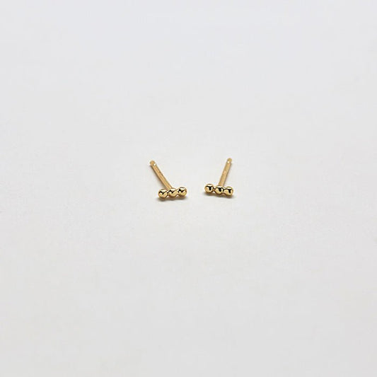 Gold Mini Bead Bar Earrings - Admiral Row