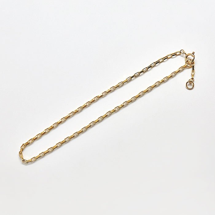 Gold Rectangle Chain Anklet - Admiral Row