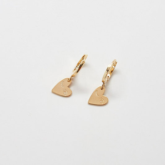 Heart-Eye Huggie Earrings - Admiral Row