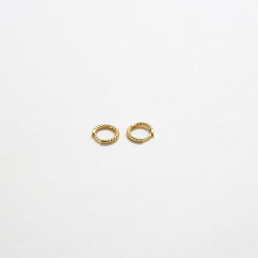 Mini Gold Rope Twist Huggies - Admiral Row