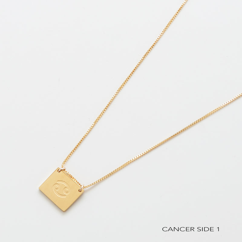 Zodiac Double-Sided Astrology Necklace