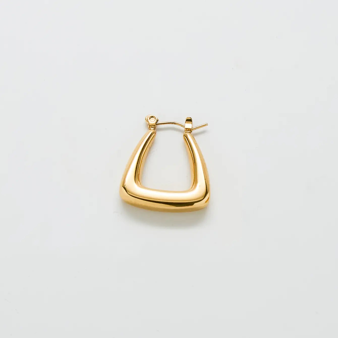 Gold Triangle Hoop Earrings