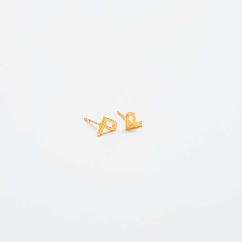 Gold Initial Earrings - Admiral Row