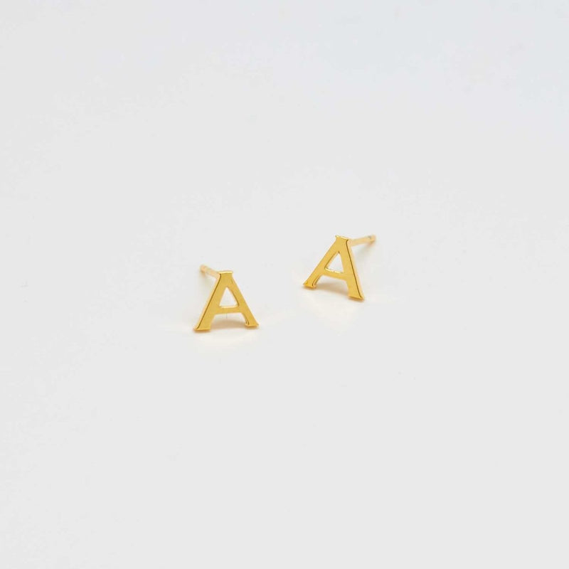 Gold Initial Earrings - Admiral Row