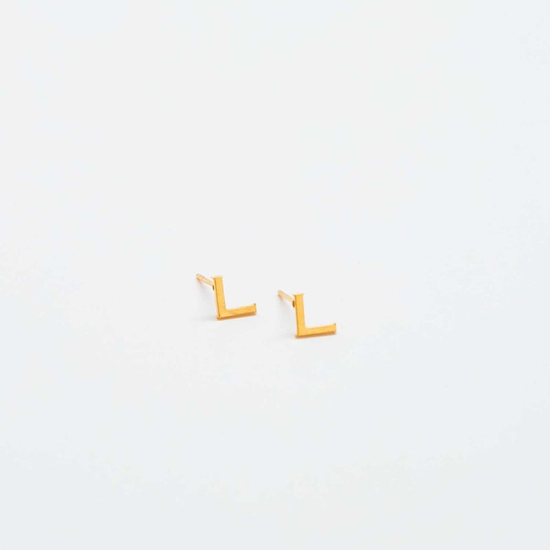 Gold Initial Earrings - Admiral Row