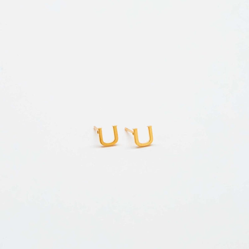 Gold Initial Earrings - Admiral Row