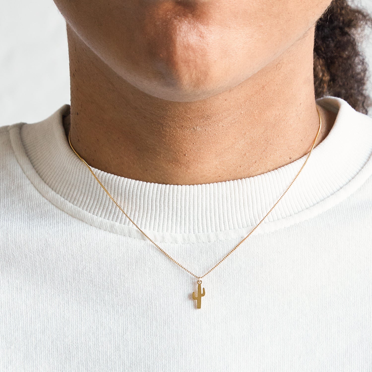 Gold Cactus Necklace