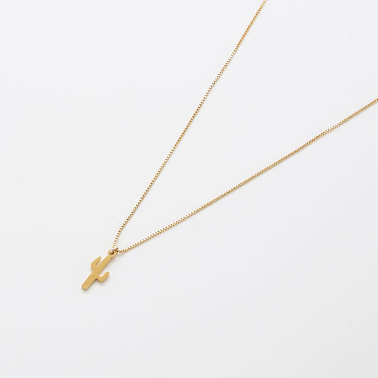 Gold Cactus Necklace