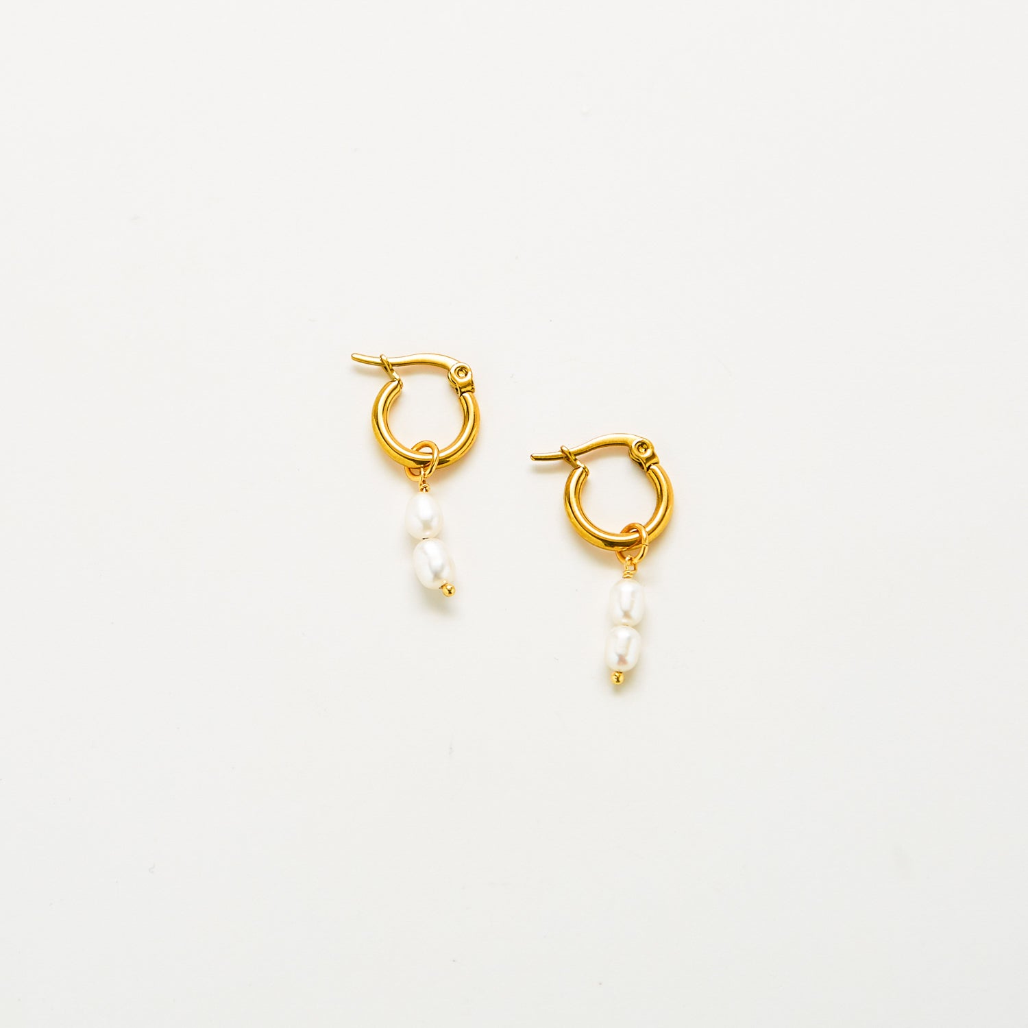 Double Pearl Hoop Earrings - Admiral Row