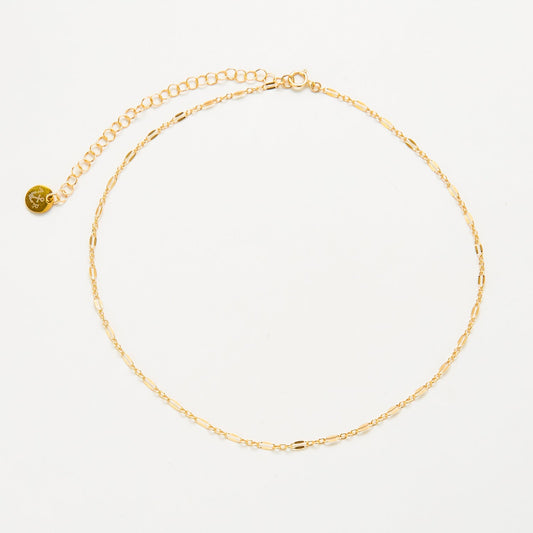 Gold Chain Double Link Choker Necklace - Admiral Row