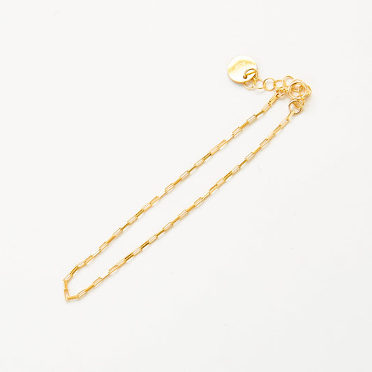 Gold Bar Chain Link Bracelet - Admiral Row