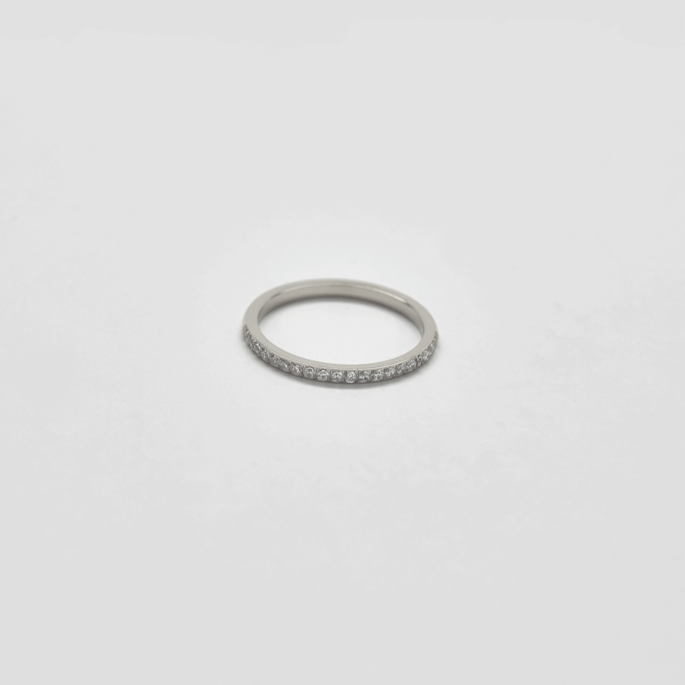 Pave Silver Stacking Ring