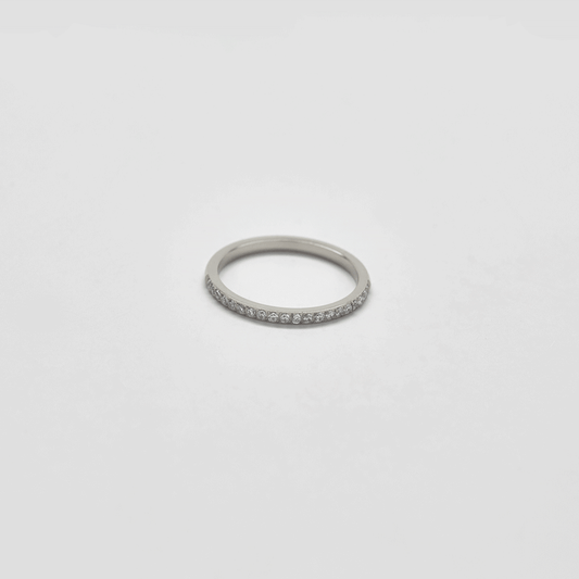 Pave Silver Stacking Ring