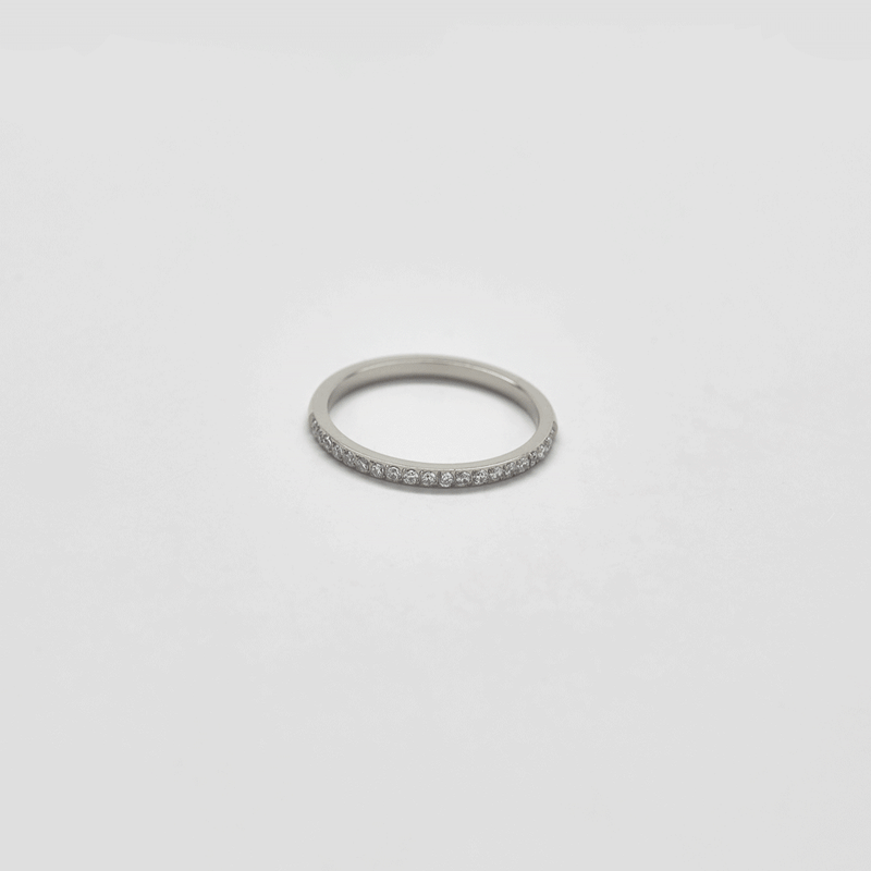 Pave Silver Stacking Ring