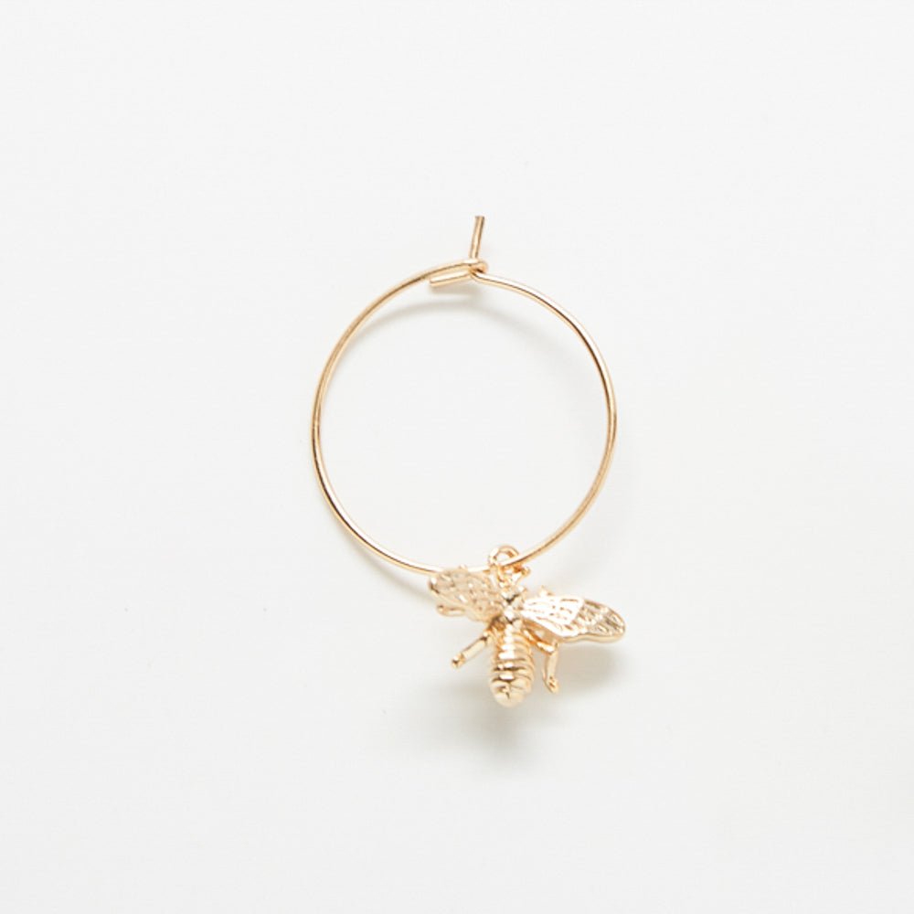 Gold Bee Hoop Earrings - Admiral Row