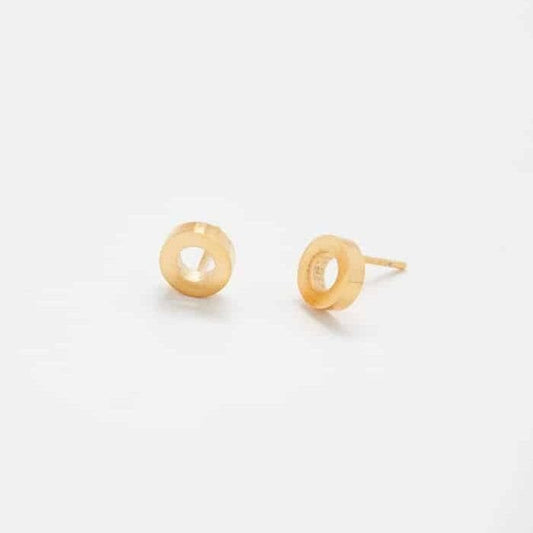 Gold Circle Outline Stud Earrings - Admiral Row