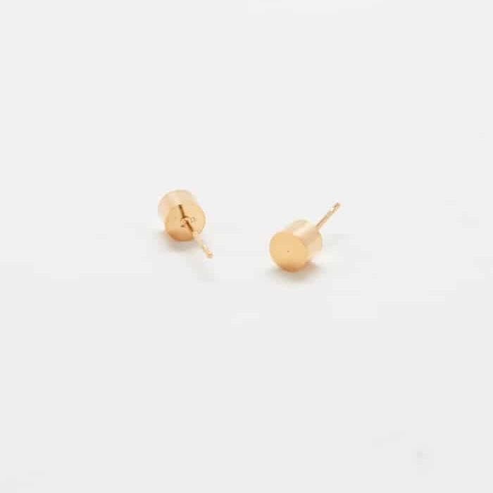 Gold Cylinder Geo Studs - Admiral Row