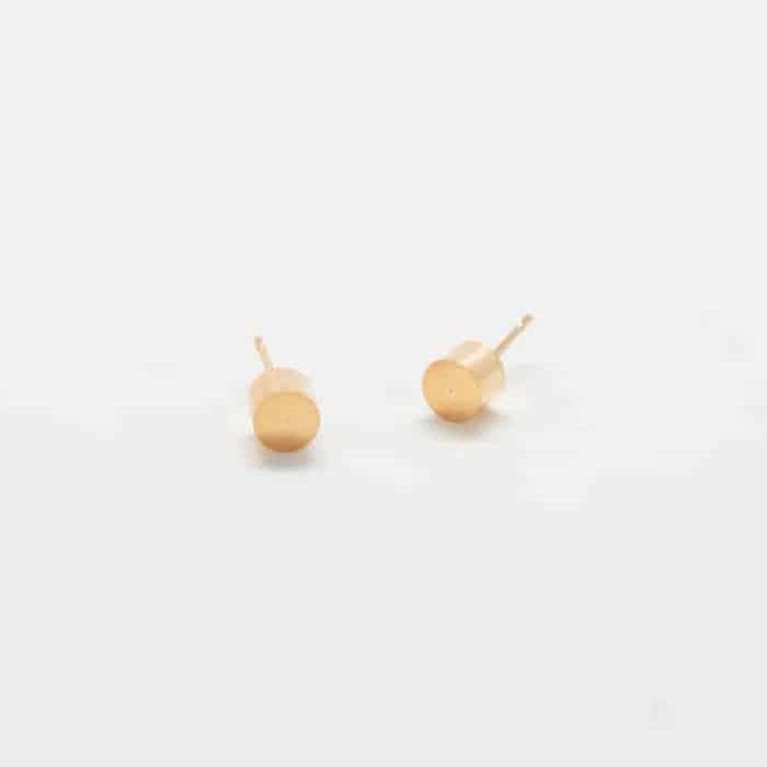 Gold Cylinder Geo Studs - Admiral Row