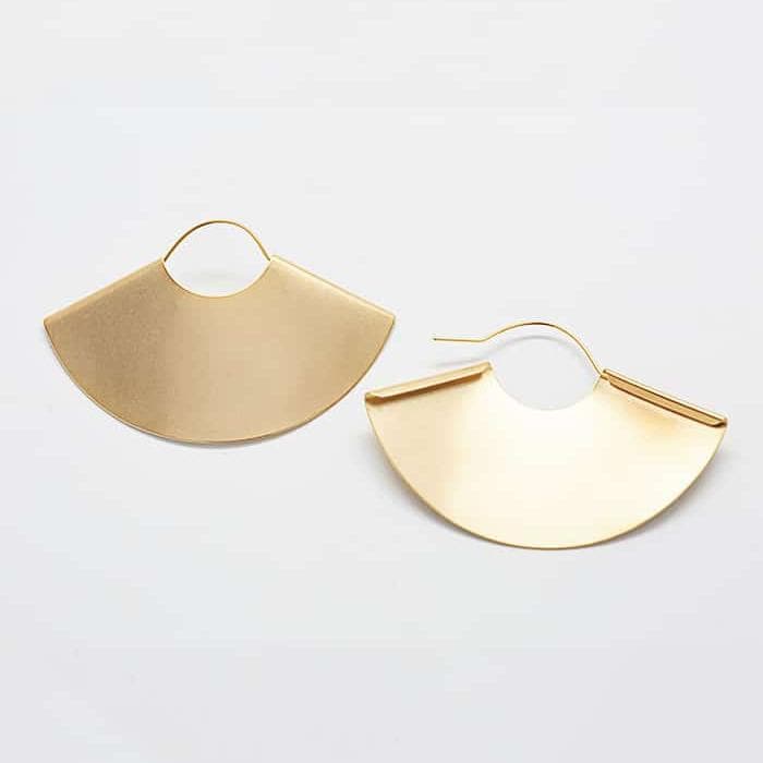 Gold Fan Earrings - Admiral Row