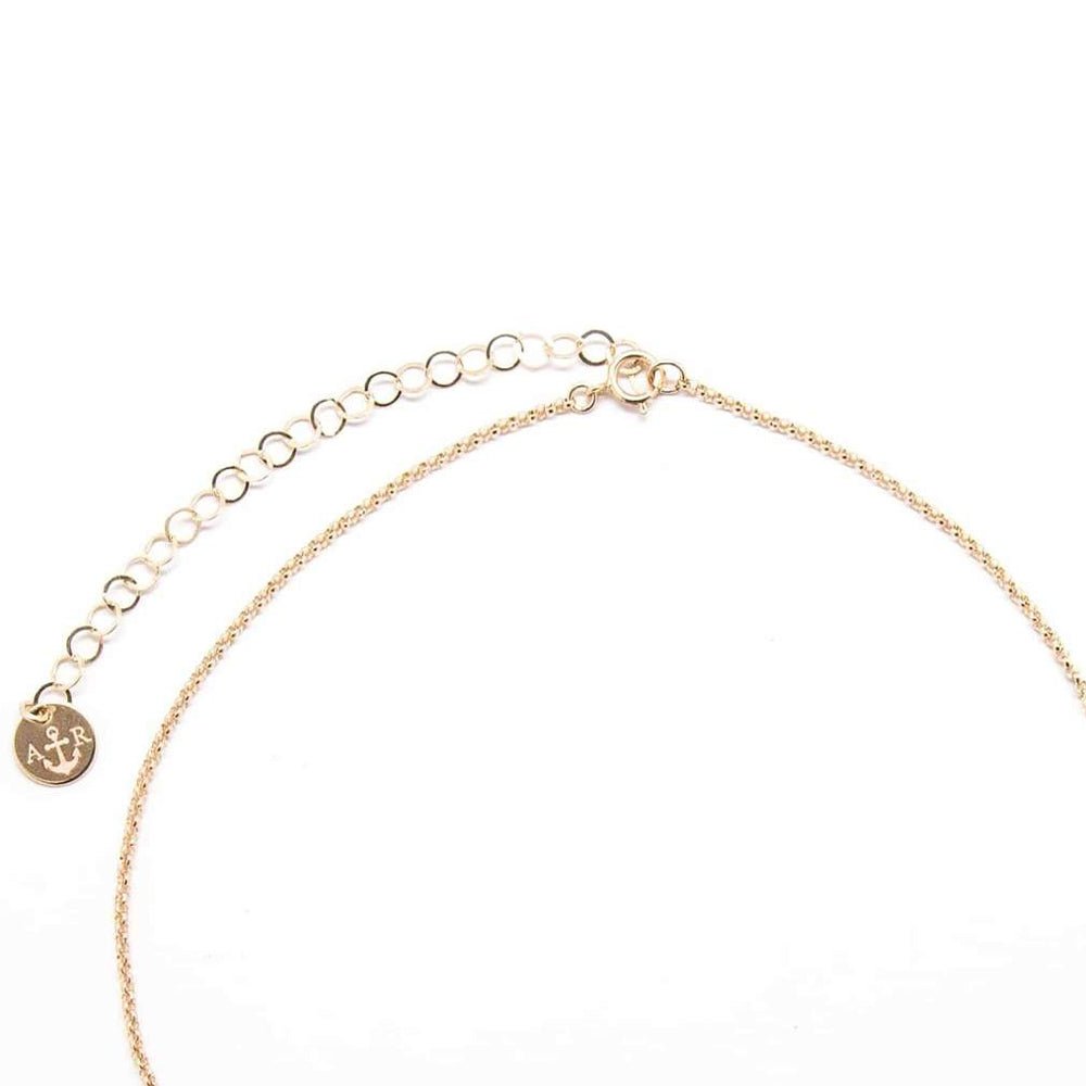 Gold Hammered Crescent Moon Necklace - Admiral Row