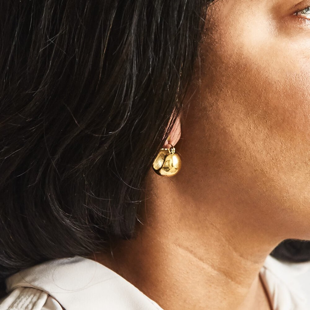 Gold Medium Mini Hoop Earrings - Admiral Row