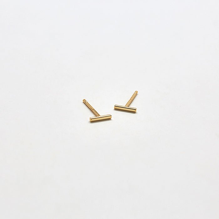 Gold Mini Bar Earrings - Admiral Row