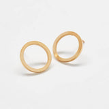 Gold Open Circle Stud Earrings - Admiral Row