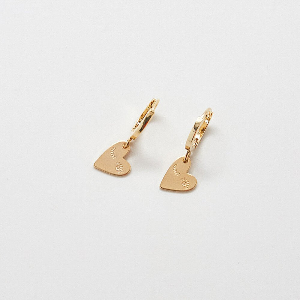 Heart-Eye Huggie Earrings - Admiral Row