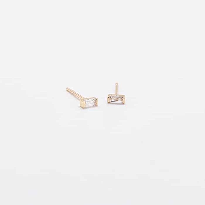 Mini Baguette Gold Studs - Admiral Row