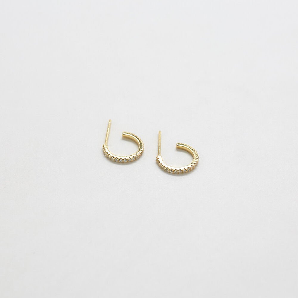 Mini Pave Gold Hoop - Admiral Row