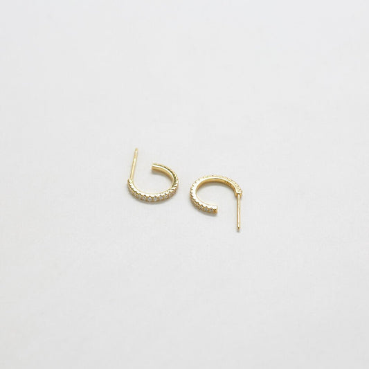 Mini Pave Gold Hoop - Admiral Row