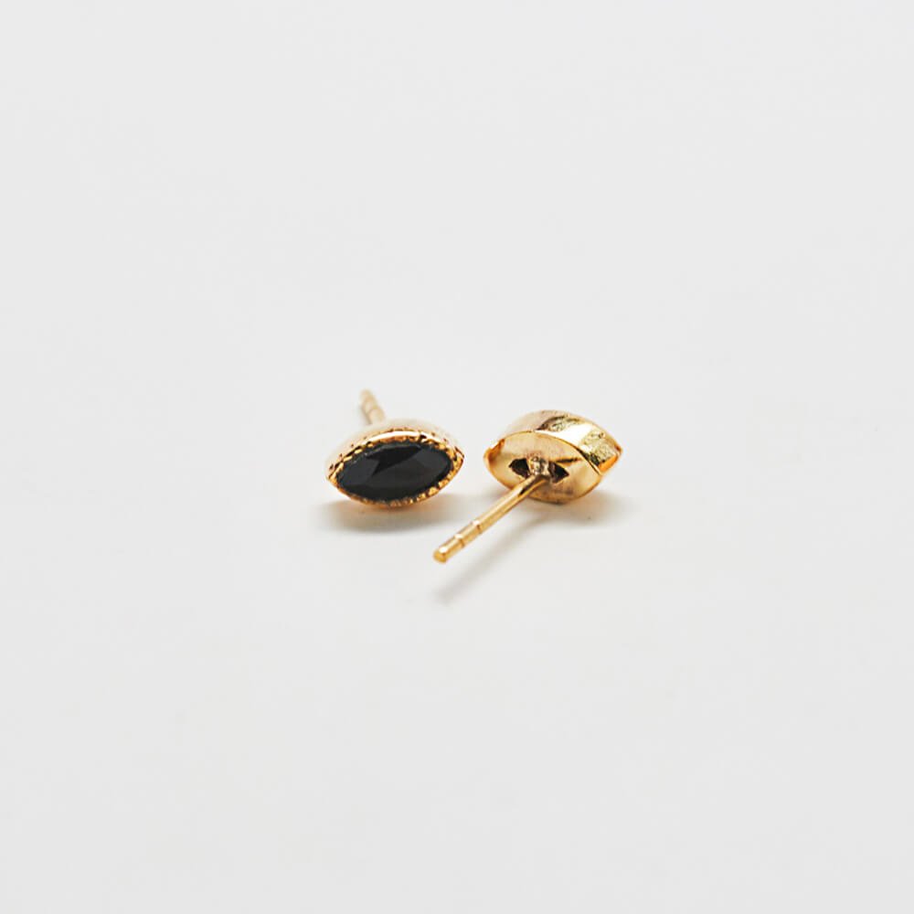 Onyx Teardrop Stud Earrings - Admiral Row