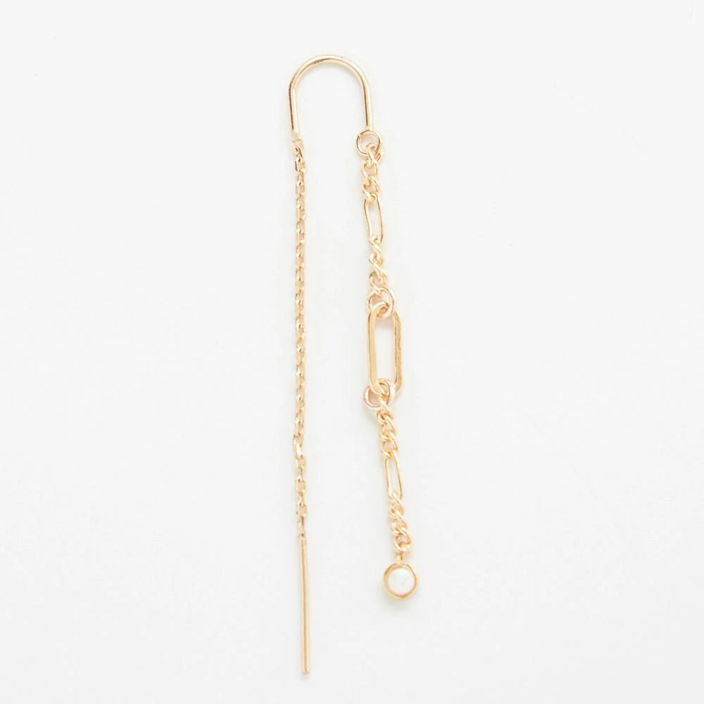 Opal Chain Threader Earrings - Admiral Row