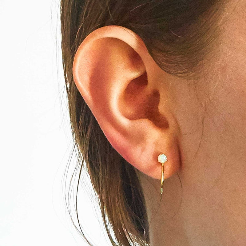 Opal Mini Hoop Earrings - Admiral Row