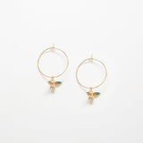 Pave Bee Hoop Earring - Admiral Row