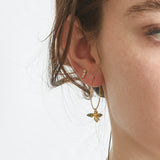 Pave Bee Hoop Earring - Admiral Row