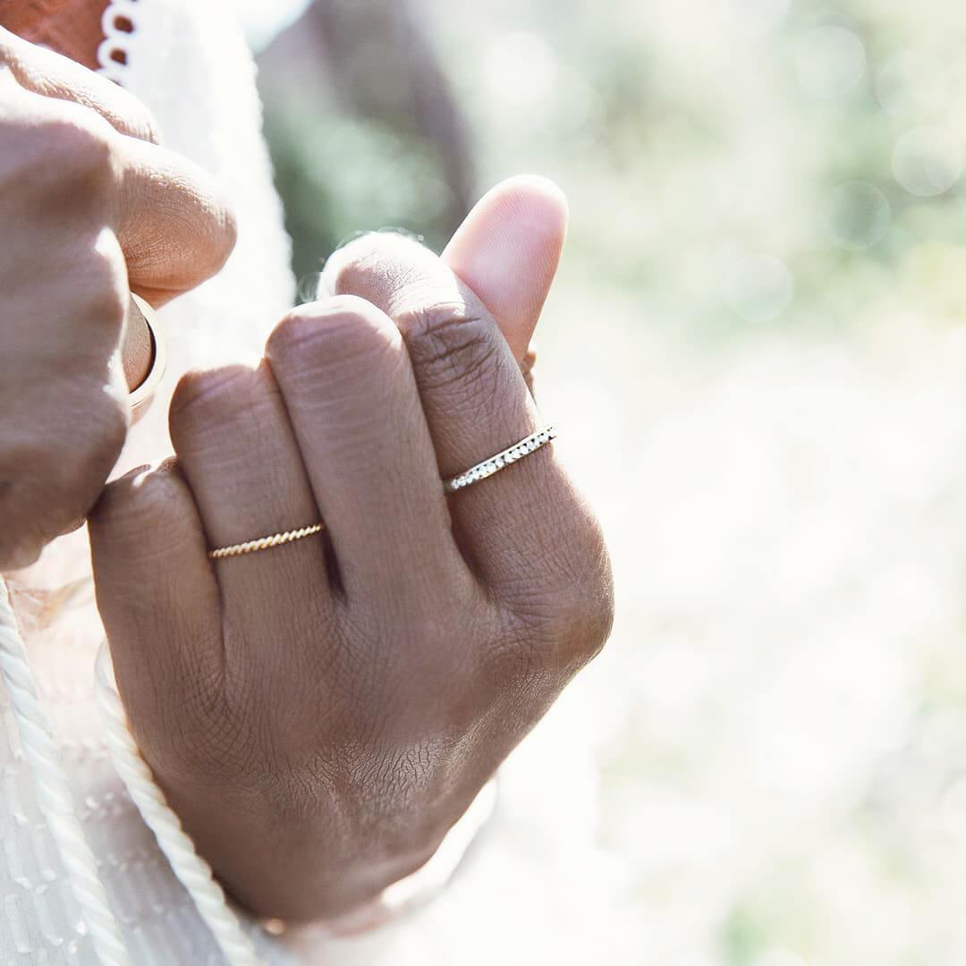 Pave Gold Stacking Ring - Admiral Row