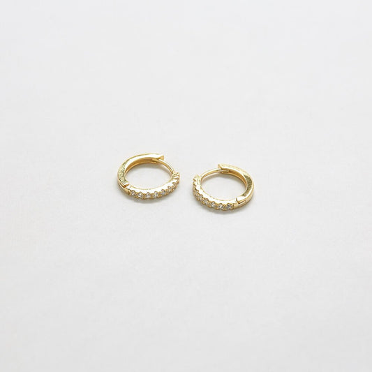 Pave Huggie Hoop Earrings - Admiral Row