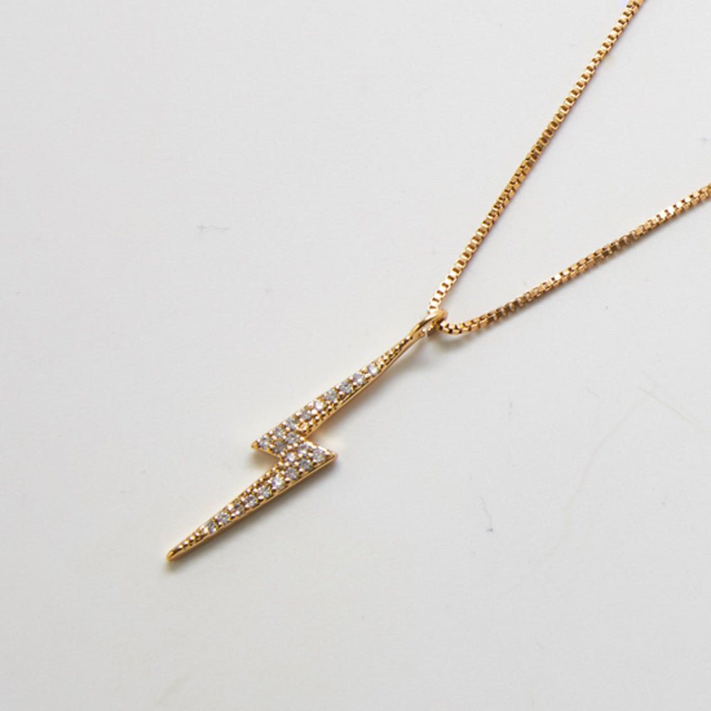 Pavé Lightning Bolt Necklace - Admiral Row