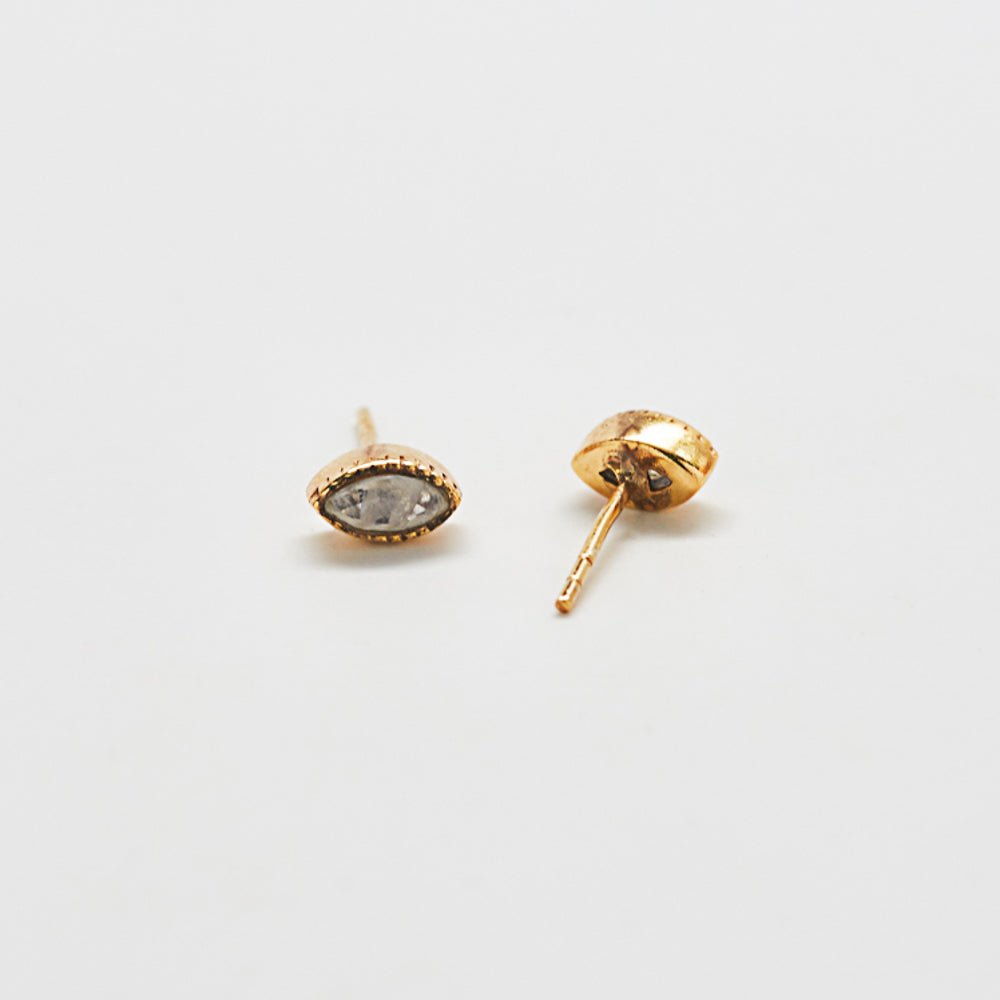 Rainbow Moonstone Teardrop Stud Earrings - Admiral Row