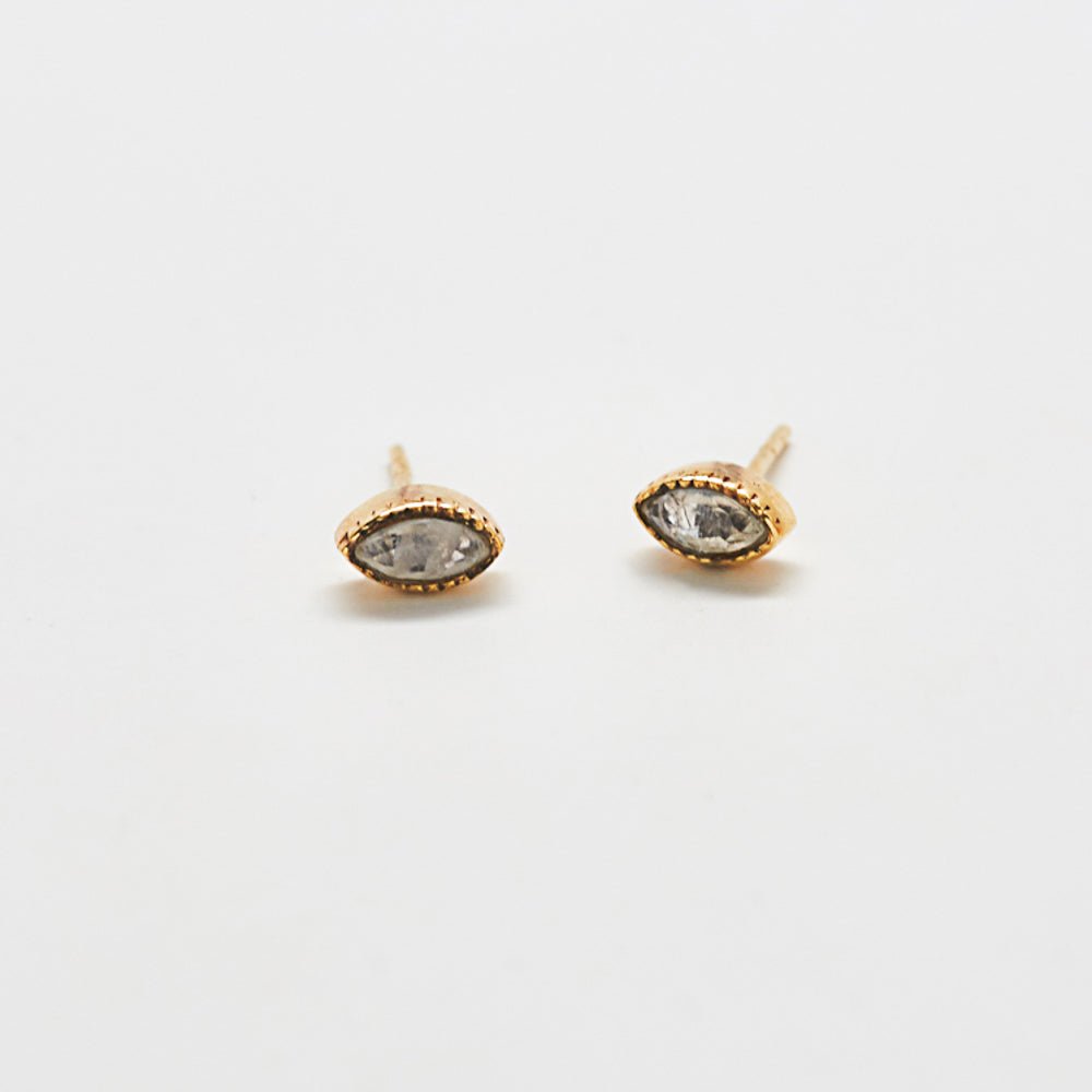 Rainbow Moonstone Teardrop Stud Earrings - Admiral Row