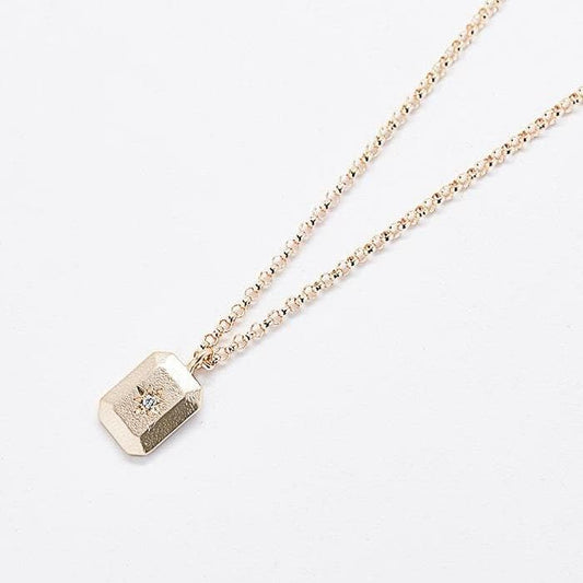 Rectangle Bar Star Pendant Necklace - Admiral Row